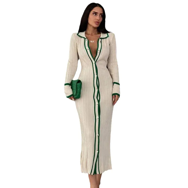 2023 Women's Long Sleeve Cardigan Beach Dress