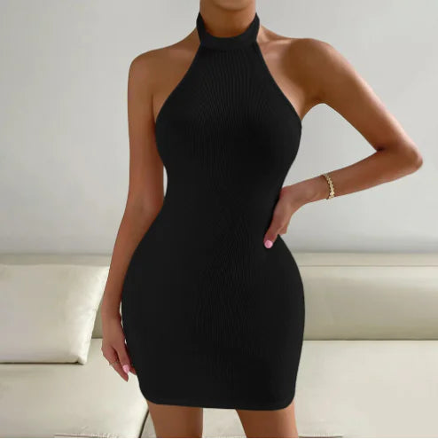 Sexy Mini Dress, Backless Halter Party Gown