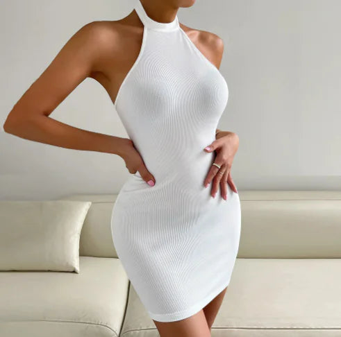 Sexy Mini Dress, Backless Halter Party Gown