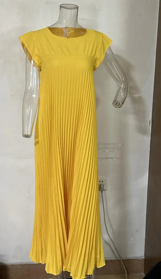 Pleated Maxi Dress