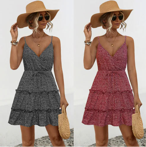 Polka Dot Maxi Slip Dress