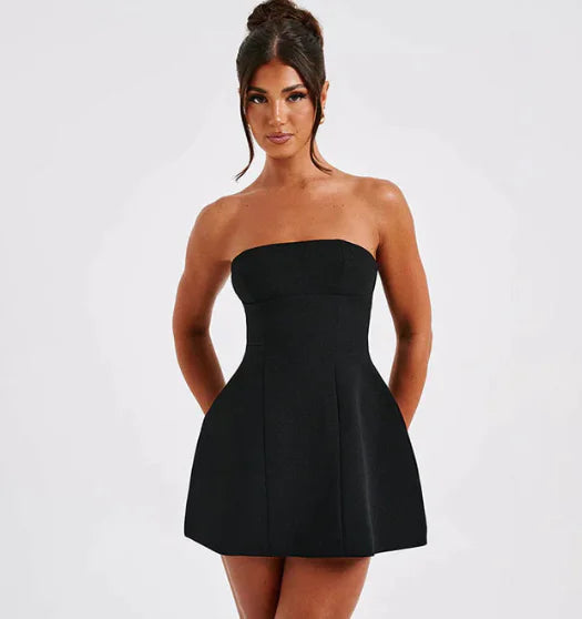 Summer Tube Backless Mini Dress